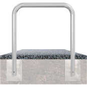 Guard hoop |  76 x 2,6 mm | without cross bar | for casting in concrete | total width: 1000 mm | total height: 1000 mm | hot-dip galvanized